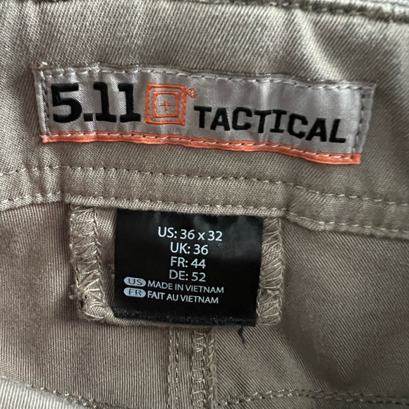 5.11 MENS EDGE CHINO PANTS-STONE COLOR 36W x 32L - Picture 7 of 7